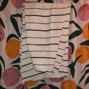 Tobi Pants - TOBI High Rise Wide Leg Striped White Pants: Small Tobi Pants - TOBI High Rise Wide Leg Striped White Pants: Small